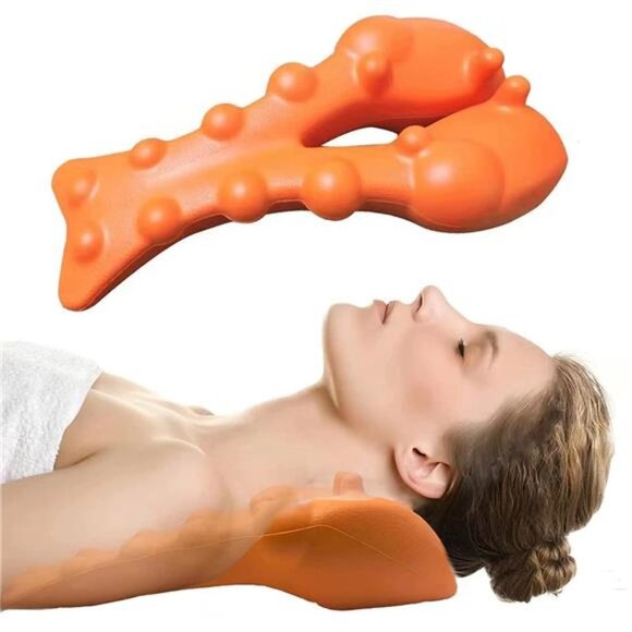 Trapezius Trigger Point Massager, Cervical Neck Traction Pillow Device - Picture 1 of 6